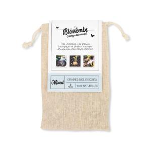 Sac Cadeau Coton Bio - 8 bombes à graines - BIO